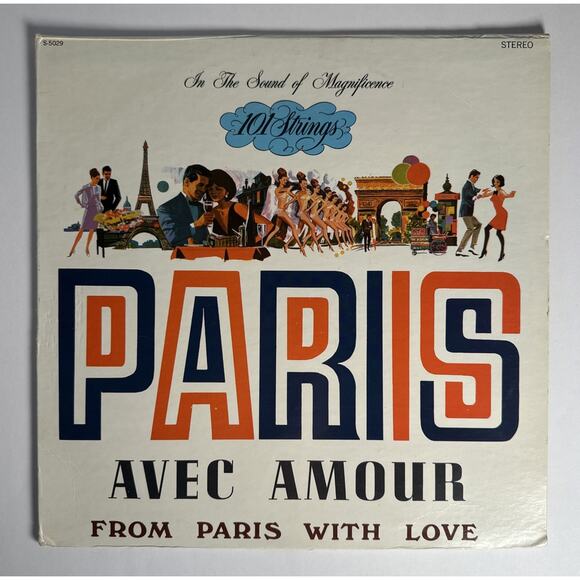 101 Strings - Paris - Avec Amour [vinyl - 12"] 1966 Alshire S-5029 - Picture 1 of 4